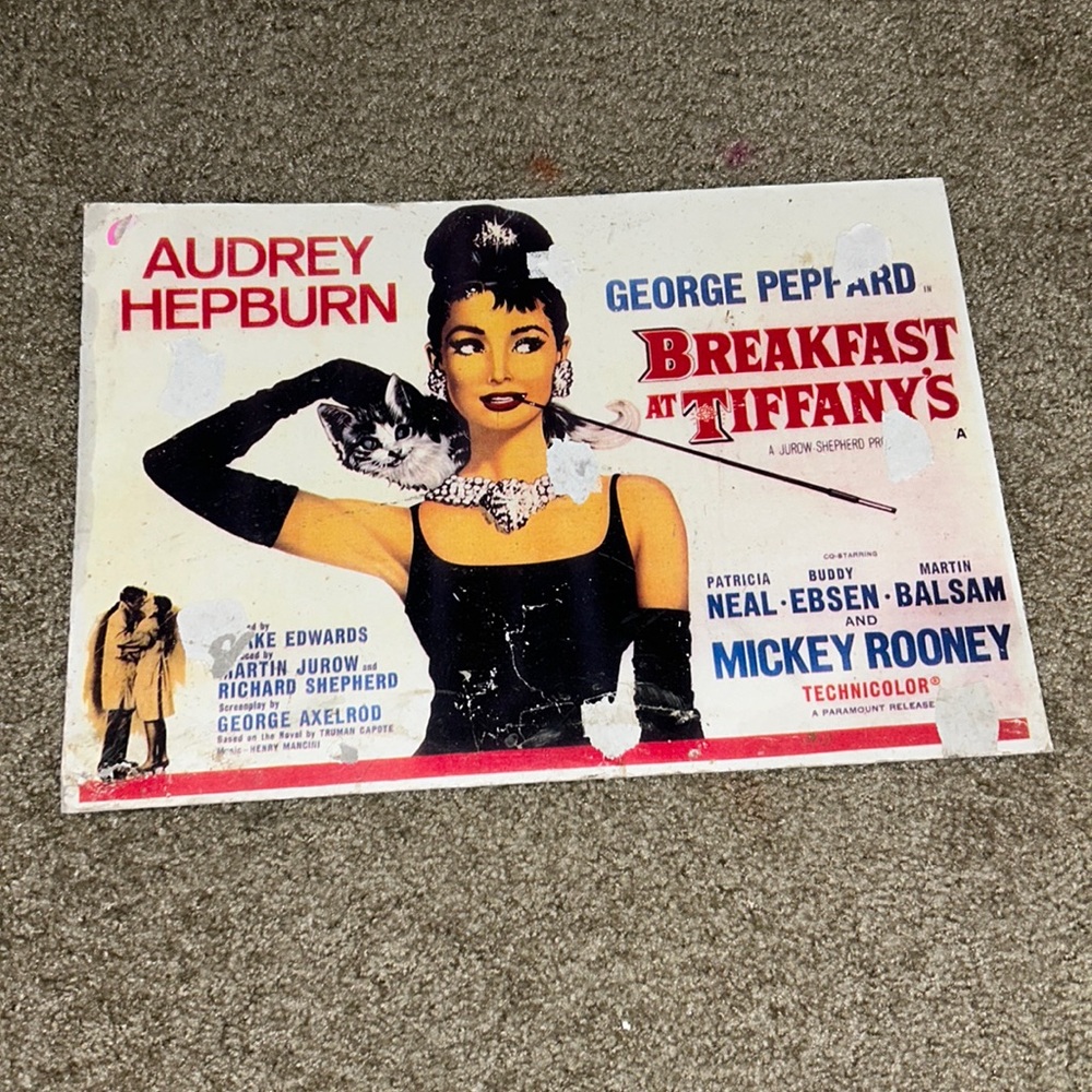 Audrey Hepburn Tin sign vintage
